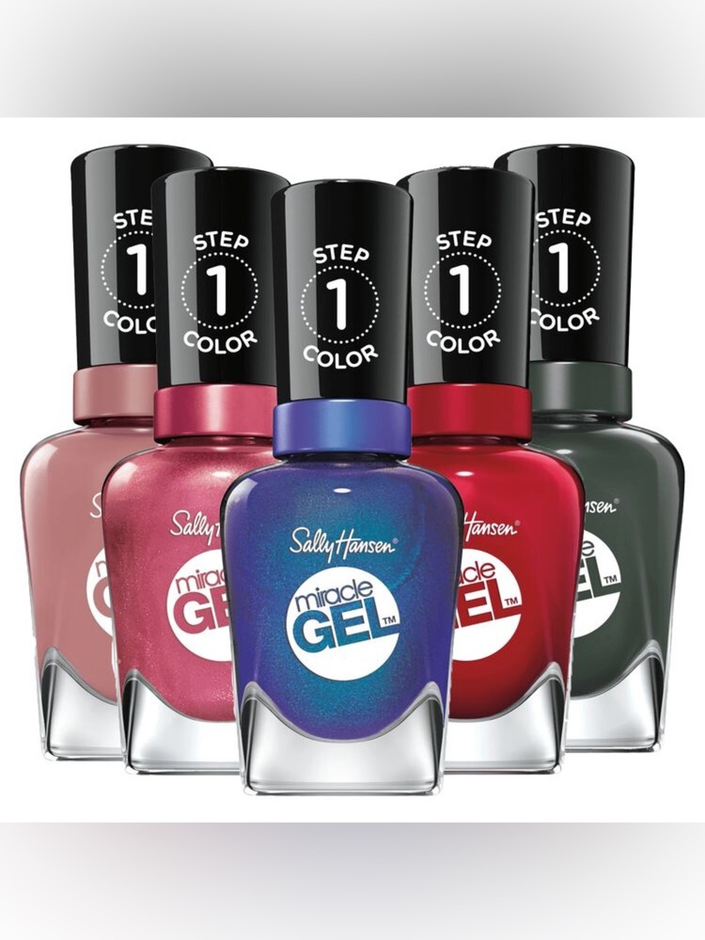 Sally Hansen Miracle Gel Nail Polish Set (5-PACK) Colors May Vary - Picture 2 of 4